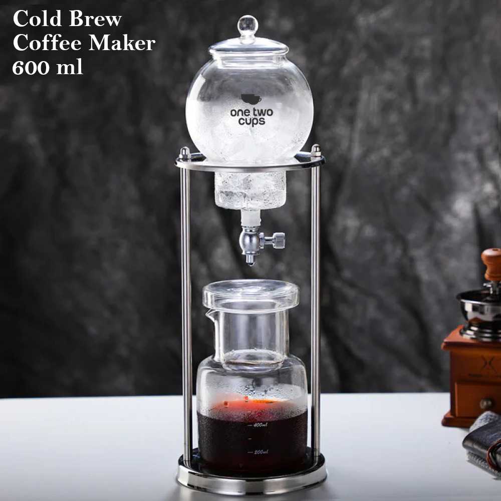 ginee_20260226164109803_7907816739.jpg One Two Cups Cold Brew Coffee Maker Classic Ice Dripper Pot 600ml - AO865