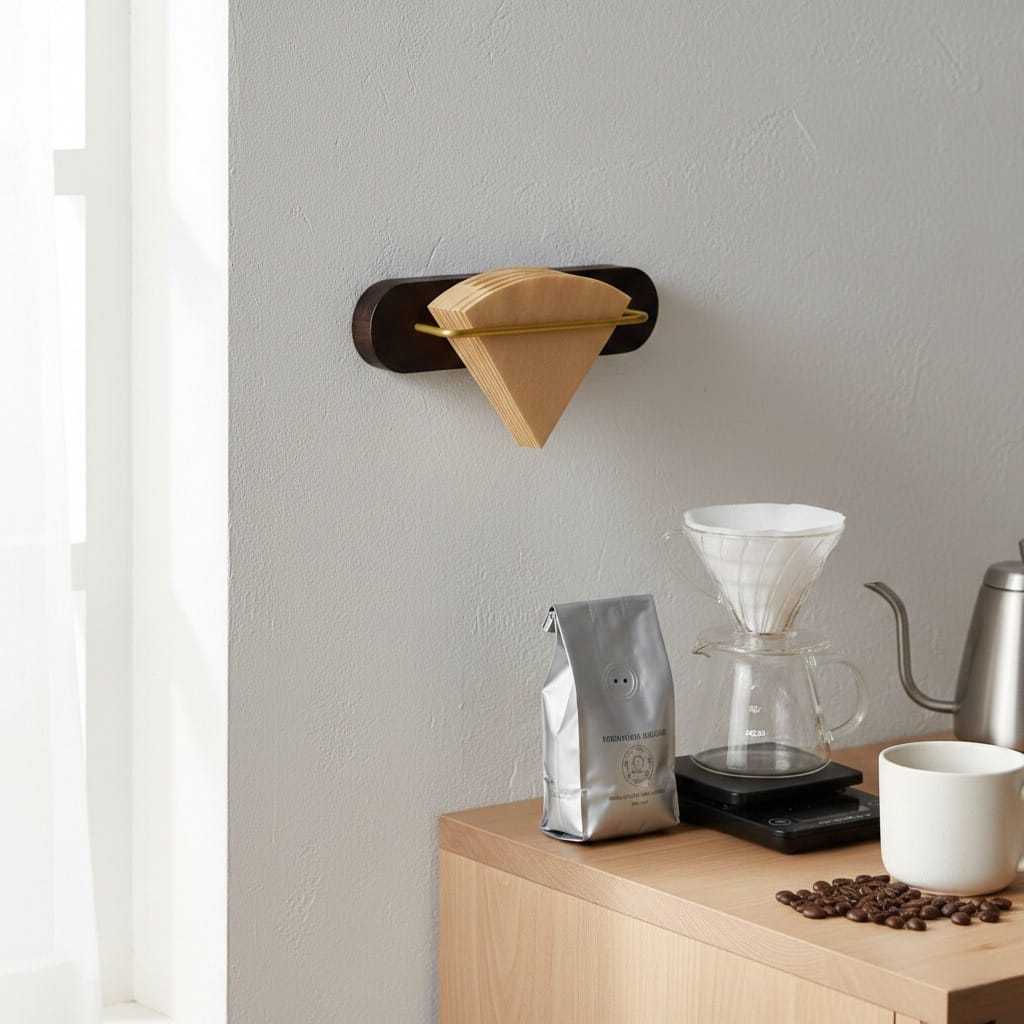 One Two Cups Tempat Filter Kertas Kopi Tray Wall Mounted Coffee Paper - ZJ0011