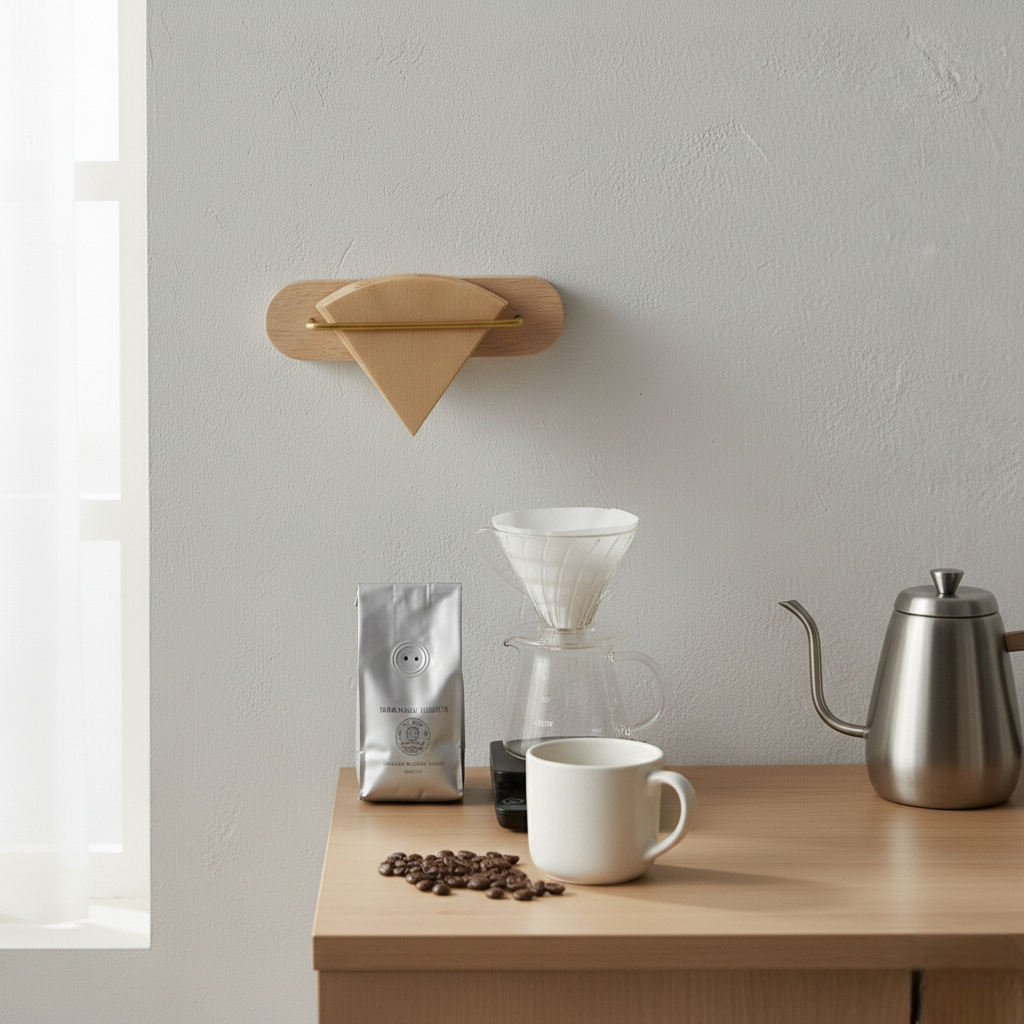 One Two Cups Tempat Filter Kertas Kopi Tray Wall Mounted Coffee Paper - ZJ0011