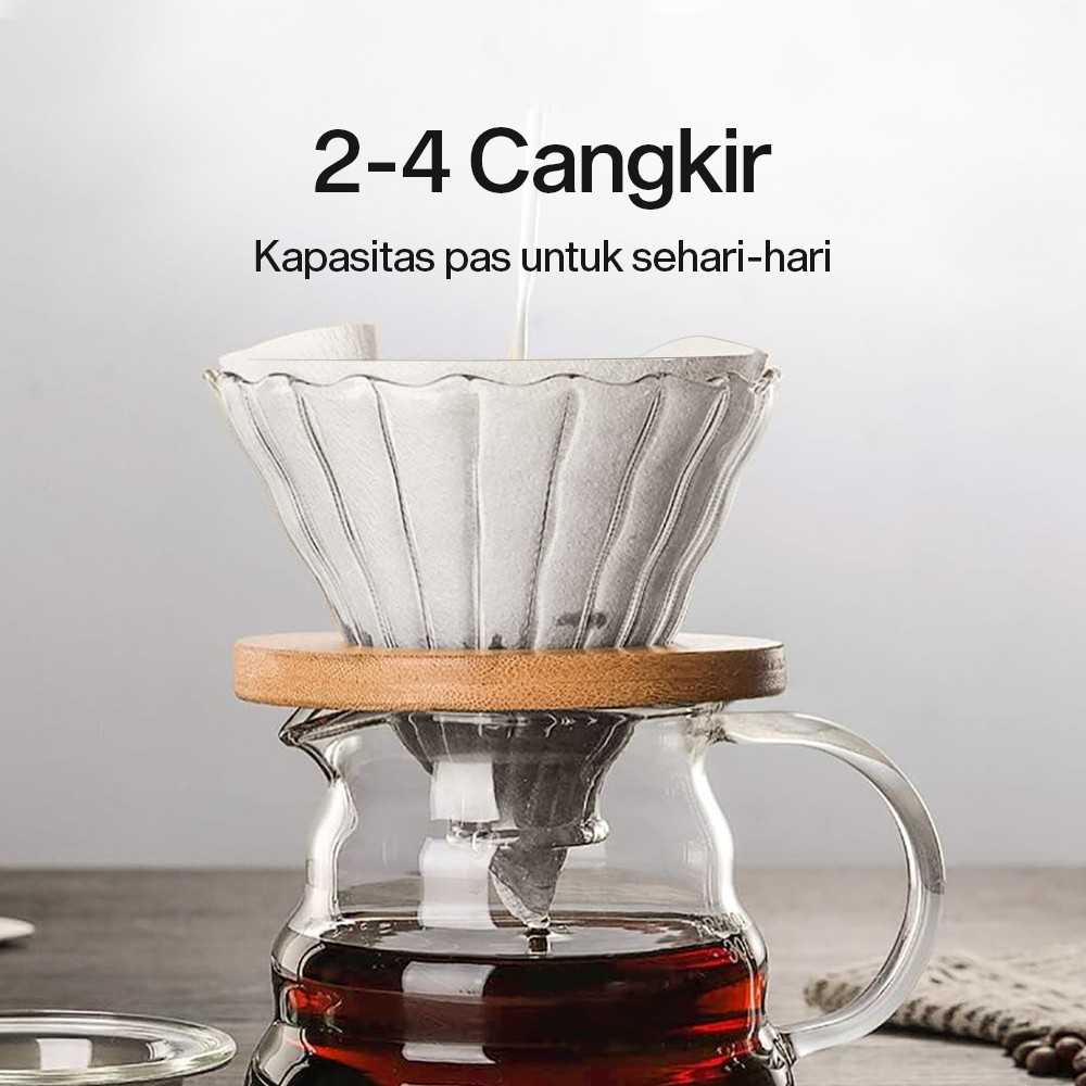 ginee_20260226165237778_3529817525.jpg One Two Cups Kertas Saringan Kopi Filter Paper V60 2-4Cups 100 PCS - V02