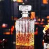 One Two Cups Whisky Decanter Glass Bottle Liquor Scotch Luxury 950ml - EJ50HF