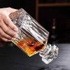 One Two Cups Whisky Decanter Glass Bottle Liquor Scotch Luxury 950ml - EJ50HF