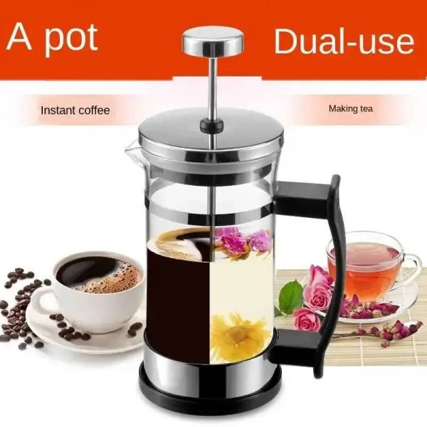 ginee_20260416161720756_0925779716.jpeg One Two Cups French Press Coffee Maker Pot Plunger Borosilicate - FS25 - 600ml