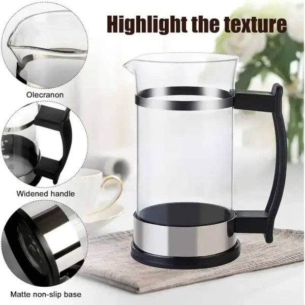 ginee_20260416161721051_1757263949.jpeg One Two Cups French Press Coffee Maker Pot Plunger Borosilicate - FS25 - 600ml