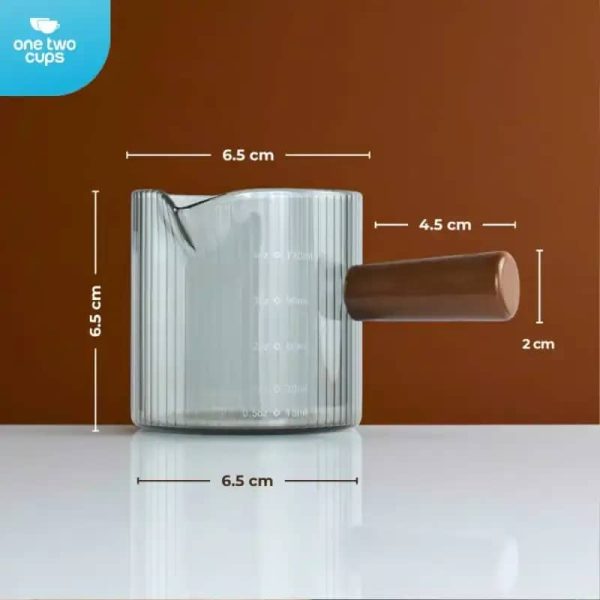 One Two Cups Gelas Takar Kopi Espresso Shot Measuring Cup Spout 120ml - KS21