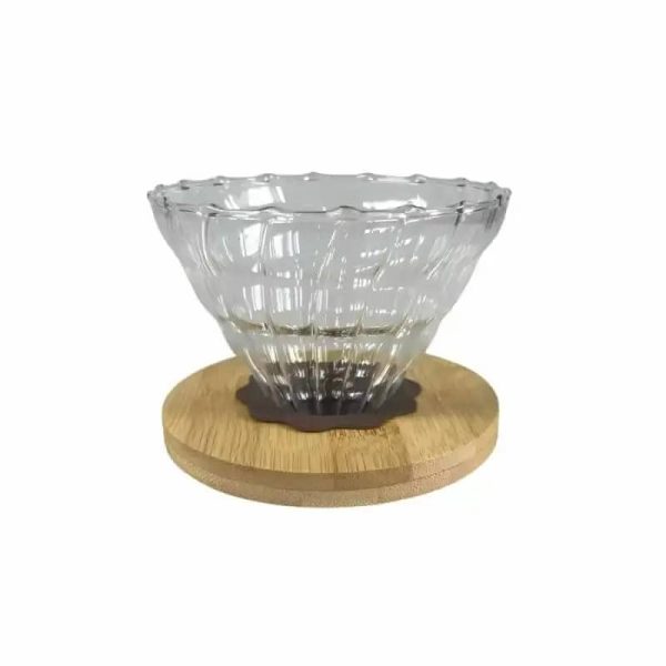 One Two Cups V60 Coffee Dripper Pour Over Kaca Manual Brew 1-4 Cup - VD-10BS
