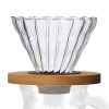 One Two Cups V60 Coffee Dripper Pour Over Kaca Manual Brew 1-4 Cup - VD-10BS