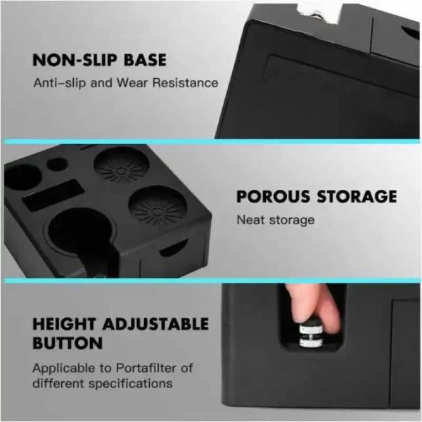 One Two Cups Coffee Tamper Station Espresso Portafilter 180x180x75mm - AK-324