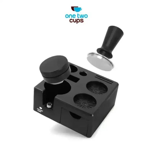 One Two Cups Coffee Tamper Station Espresso Portafilter 180x180x75mm - AK-324