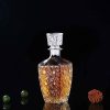 One Two Cups Whisky Decanter Glass Bottle Liquor Scotch Diamond 750ml - C04