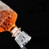 One Two Cups Whisky Decanter Glass Bottle Liquor Scotch Diamond 750ml - C04