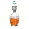One Two Cups Whisky Decanter Glass Bottle Liquor Scotch Diamond 750ml - C04