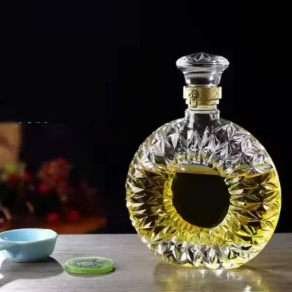 One Two Cups Botol Whisky Decanter Glass Bottle Liquor Scotch 500ml - EY500