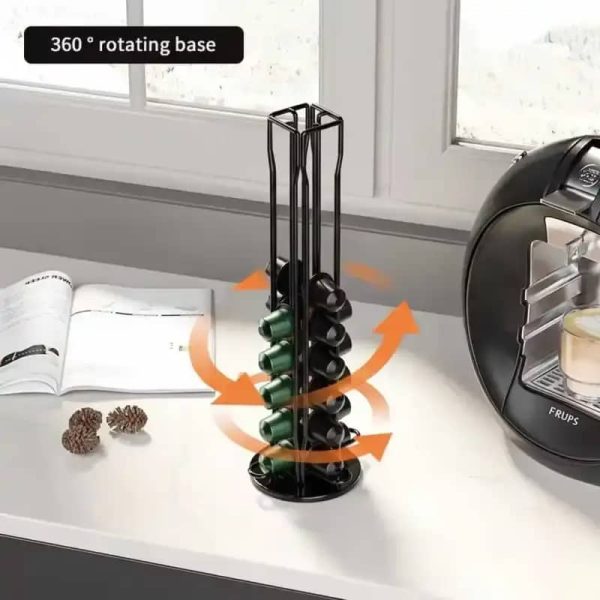 One Two Cups Rak Kapsul Kopi Putar Espresso Storage Organizer 40 Pods - RV-90