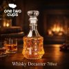 One Two Cups Botol Whisky Decanter Glass Bottle Liquor Scotch 700ml - C09