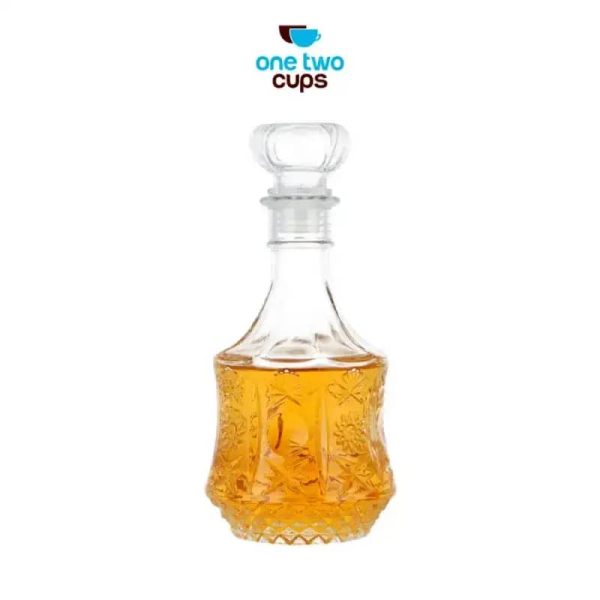 One Two Cups Botol Whisky Decanter Glass Bottle Liquor Scotch 700ml - C09