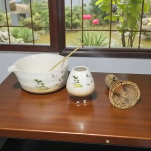 ginee_20260416171104672_6709875582.jpeg One Two Cups Matcha Set Chawan Chasen Stand Chashaku 500ml 4 PCS - S30