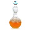 One Two Cups Whisky Decanter Glass Bottle Liquor Scotch Luxury Round - C13