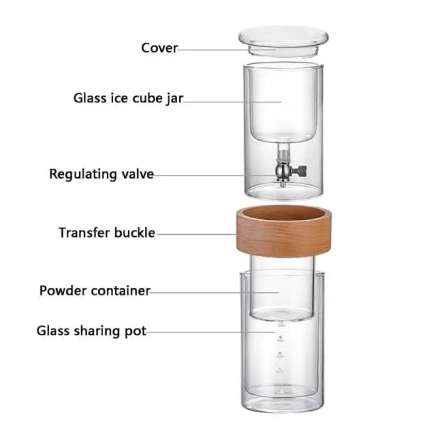 ginee_20260416171257329_4965629142.jpeg One Two Cups Cold Brew Coffee Maker Ice Drip Regulating Valve 800ml - C4-05
