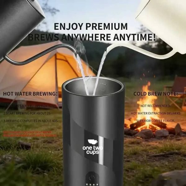 One Two Cups Portable Coffee Maker 2in1 Nespresso 20 Bar 1500mAh - HS9440-1S