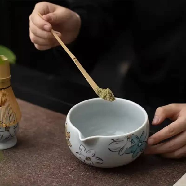 One Two Cups Matcha Set Chawan Chasen Stand Chashaku 500ml 4 PCS - CZ6