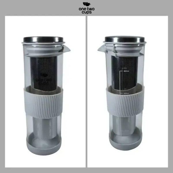 ginee_20260416173001494_0339910357.jpeg One Two Cups Teko Kopi Cold Brew Coffee Maker Filter Stainless 800ml - OD-15