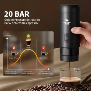 One Two Cups Portable Coffee Maker 2in1 Nespresso 20 Bar 1500mAh - HS9440-2S