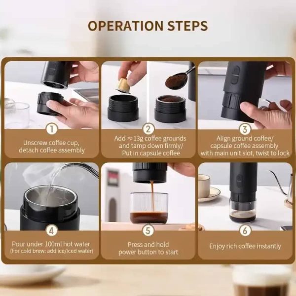 ginee_20260416173124964_7228236161.jpeg One Two Cups Portable Coffee Maker 2in1 Nespresso 20 Bar 1500mAh - HS9440-2S
