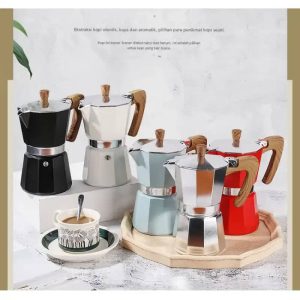 One Two Cups Moka Pot Teko Kopi Espresso Coffee Stovetop 3 Cup 150ml - JF113