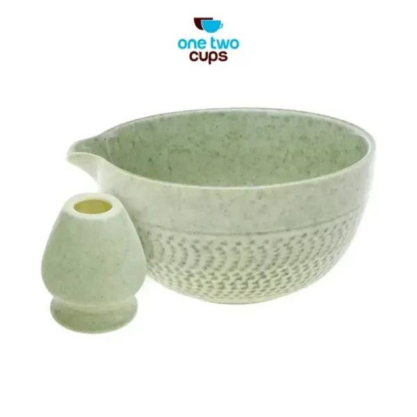 ginee_20260416173507540_1354112498.jpeg One Two Cups Matcha Set Kit Chawan Chasen Stand Ceramic 500ml 2 PCS - S45