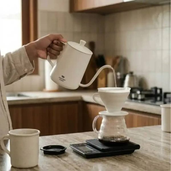 One Two Cups Teko Kopi Leher Angsa Gooseneck Pour Over Drip Kettle 600ml - HS-52