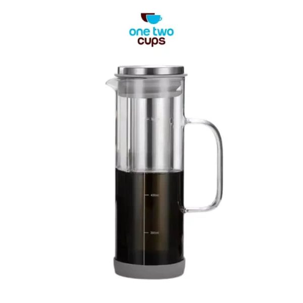 ginee_20260416173751787_6065476111.jpeg One Two Cups Teko Kopi Kaca Saringan Tahan Panas Cold Brew Maker 800ml - OD-10