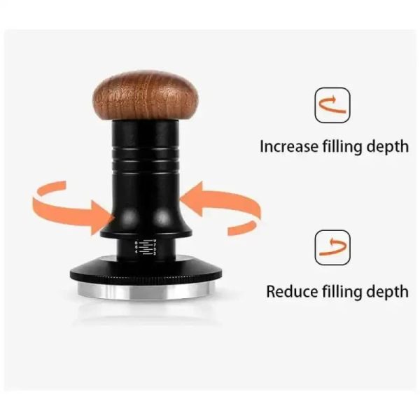 One Two Cups Tamper Kopi Barista Stainless Steel Threaded Bottom 51mm - JN - 25