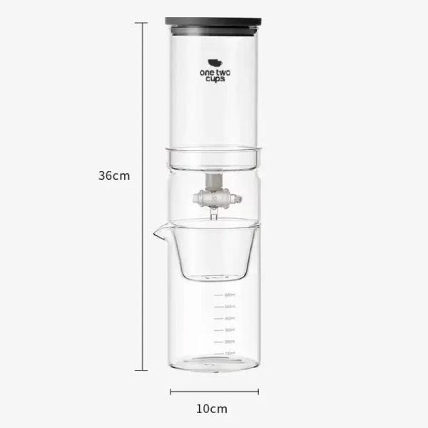 ginee_20260416173841251_3145708135.jpeg One Two Cups Cold Brew Coffee Maker Ice Drip Regulating Valve 600ml - C4-02