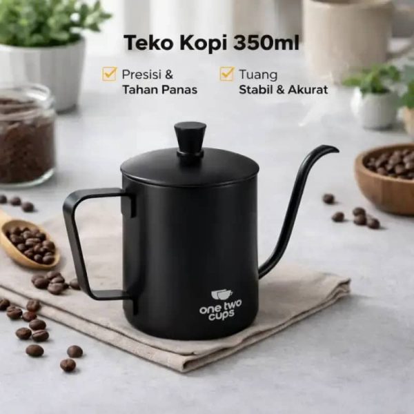 One Two Cups Teko Kopi Leher Angsa Gooseneck Pour Over Drip Kettle 350ml - HS-52