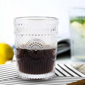One Two Cups Gelas Kaca Aesthetic Kopi Teh Retro Sunflower Glass 300ml - CLO469