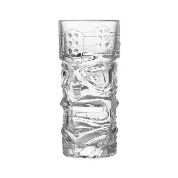 One Two Cups Gelas Kaca Aesthetic Kopi Teh Hawaiian Tiki Glass 400ml - GT81
