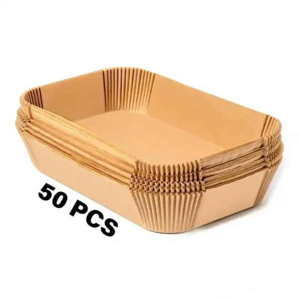ginee_20260416174337196_7568581584.jpeg One Two Cups Kertas Alas Air Fryer Paper Liner Oilproof 22cm 50 PCS - MJ5