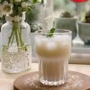 One Two Cups Gelas Kaca Aesthetic Kopi Teh Vertical Pattern Glas 320ml - 2011ZJ