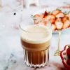 One Two Cups Gelas Kaca Aesthetic Kopi Teh Vertical Pattern Glas 320ml - 2011ZJ