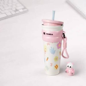 One Two Cups Botol Minum Tumbler Air Panas Dingin with Straw 700ml - KM-177