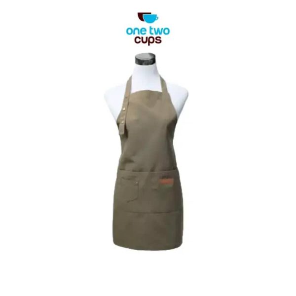ginee_20260416175106952_7958154407.jpeg One Two Cups Celemek Masak Apron Dapur Canvas Strap Kancing - SP02