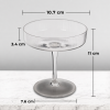One Two Cups Gelas Kaca Aesthetic Pudding Es Krim Stripe Dessert Glass - L005 260ml