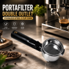 One Two Cups Portafilter Double Outlet Stainless Steel 2 Cup 51mm - EC200