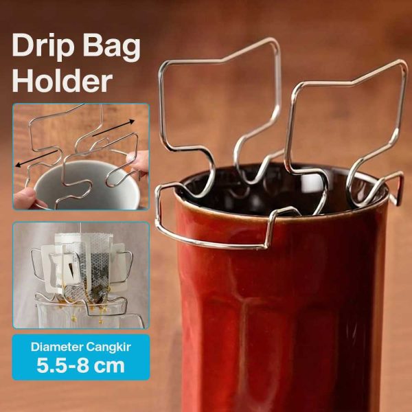 One Two Cups Drip Bag Holder Kertas Penyaring Kopi Stainless Steel 304 - P-020