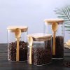 One Two Cups Toples Kaca Borosilikat Kotak Storage with Bamboo Lid - ST-1020
