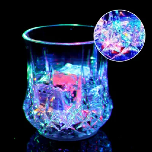 One Two Cups Gelas Whisky Cocktail Old Fashion Rock Plastic LED 200ml - SH525