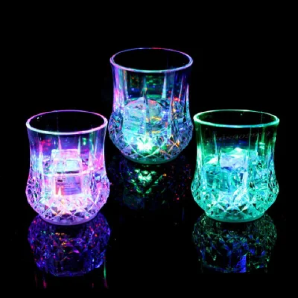 One Two Cups Gelas Whisky Cocktail Old Fashion Rock Plastic LED 200ml - SH525