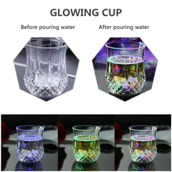 One Two Cups Gelas Whisky Cocktail Old Fashion Rock Plastic LED 200ml - SH525