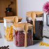 One Two Cups Toples Kaca Borosilikat Kotak Storage with Bamboo Lid  1L - ST-1020
